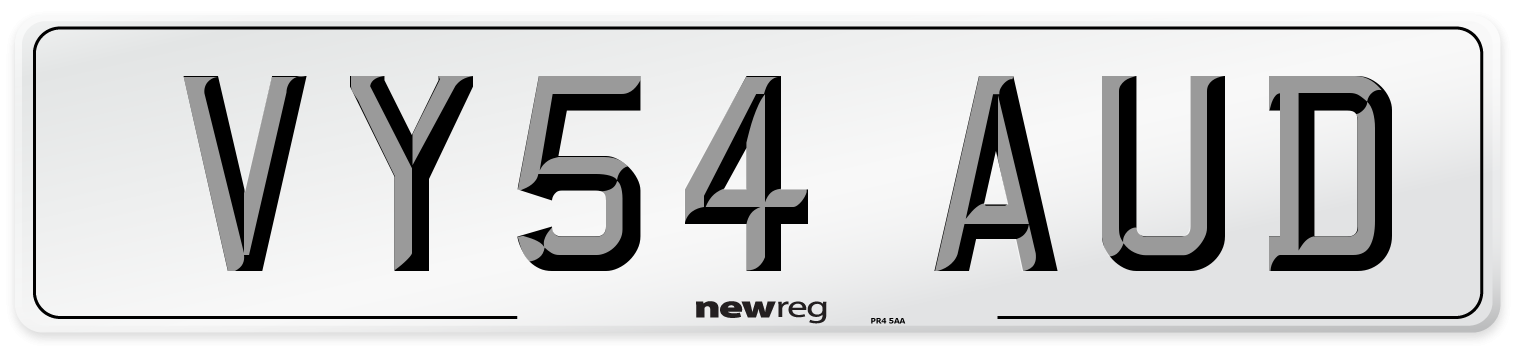VY54 AUD Number Plate from New Reg